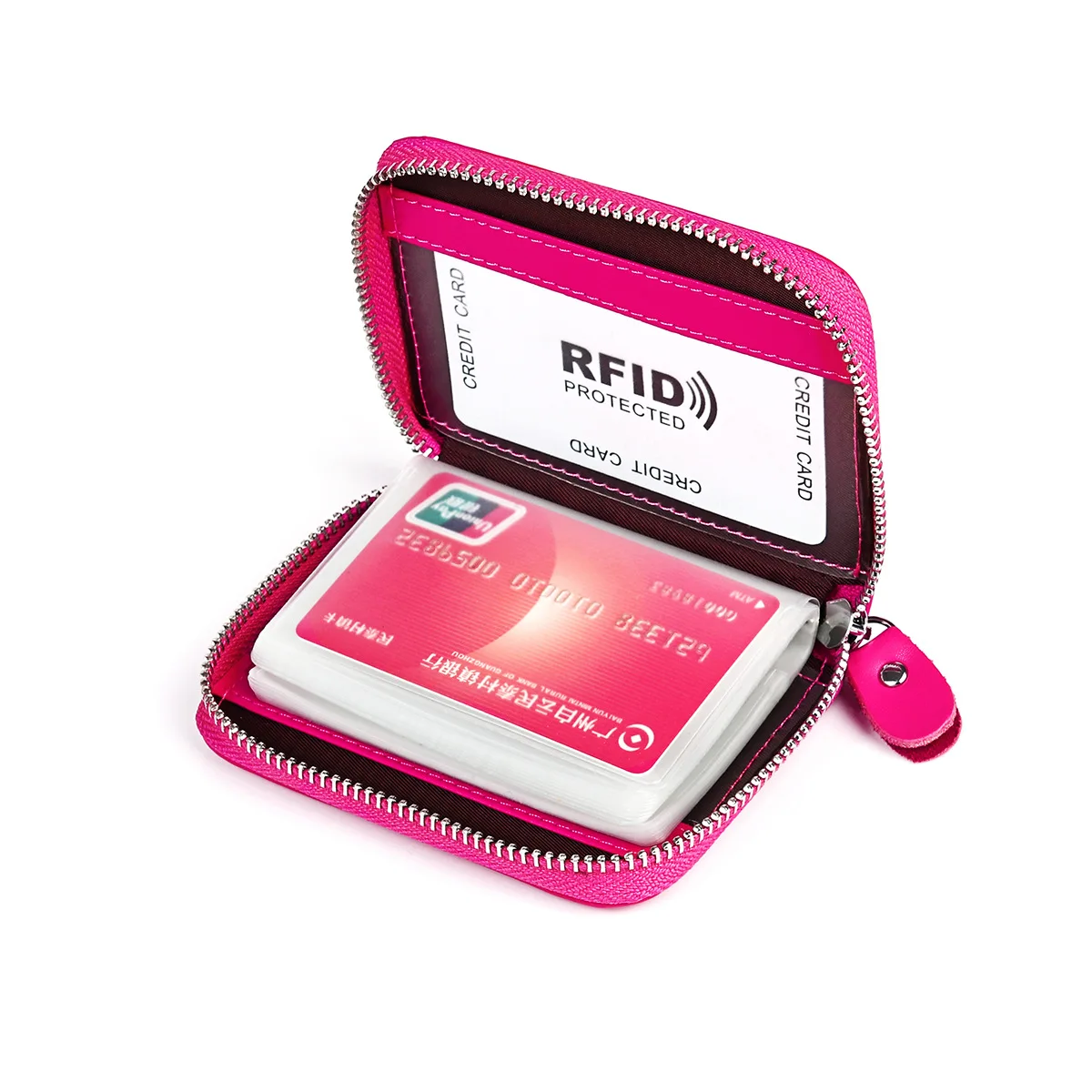Women Business Card Holder Cow Leather Card Wallet Prevent RFID Female Credit Card Holder New Arrival Porte Carte Tarjetero Muje
