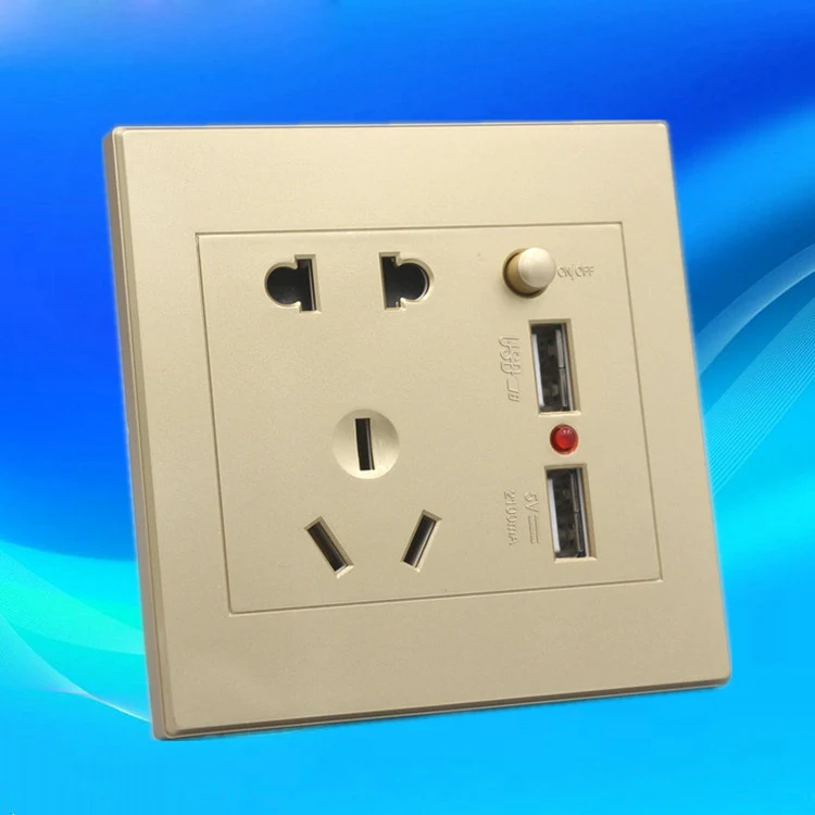 SeTo 86 тип двойной порт USB зарядка + пять отверстий питания розетка панель настенная