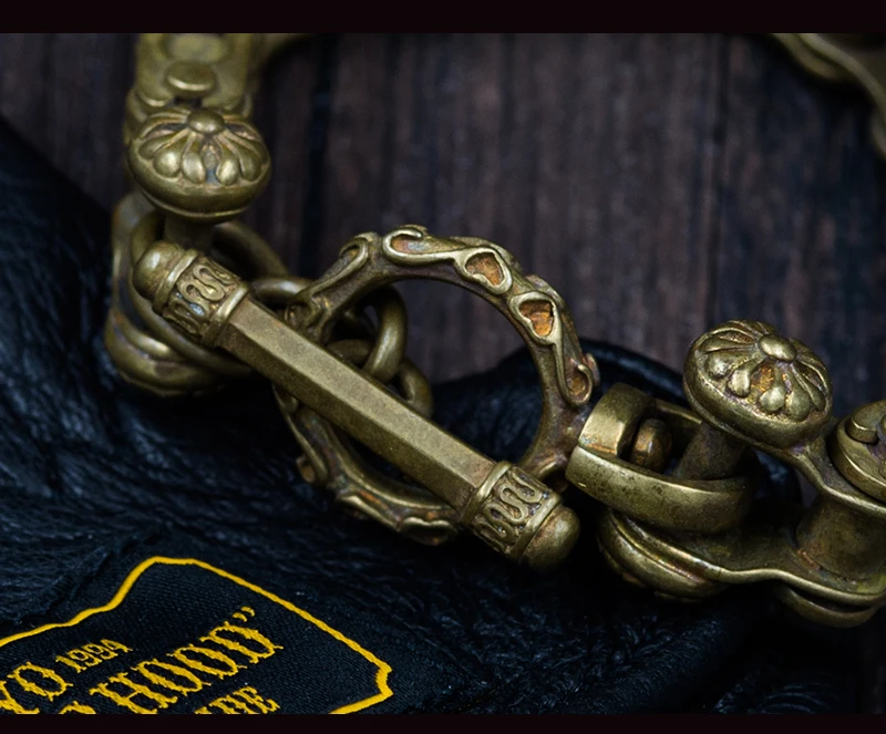 Coppertist. wu модный съемный браслет и браслет золотой цвет латунь ручной работы в стиле панк древние двигатель ручной цепи