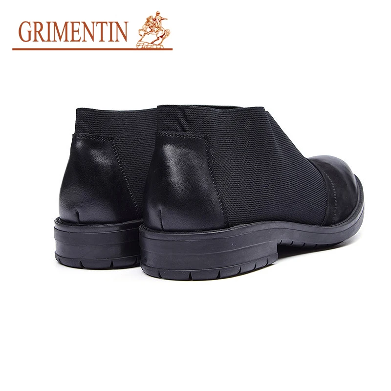 GRIMENTIN suede shoes men british style mens casual italian designer black business slip on male 2019 new | Обувь