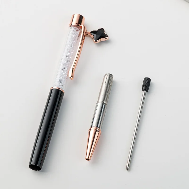 

Kawaii Crystal Ballpoint Pen Fashion Girl Star Crystal Pendant Metal Pens Material Escolar Novelty Writing Supply Pen For School