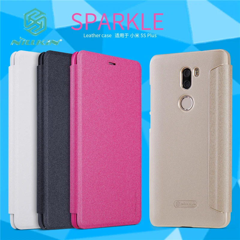 Оригинальный чехол Nillkin для Xiaomi Mi5S Plus из искусственной кожи с откидной крышкой