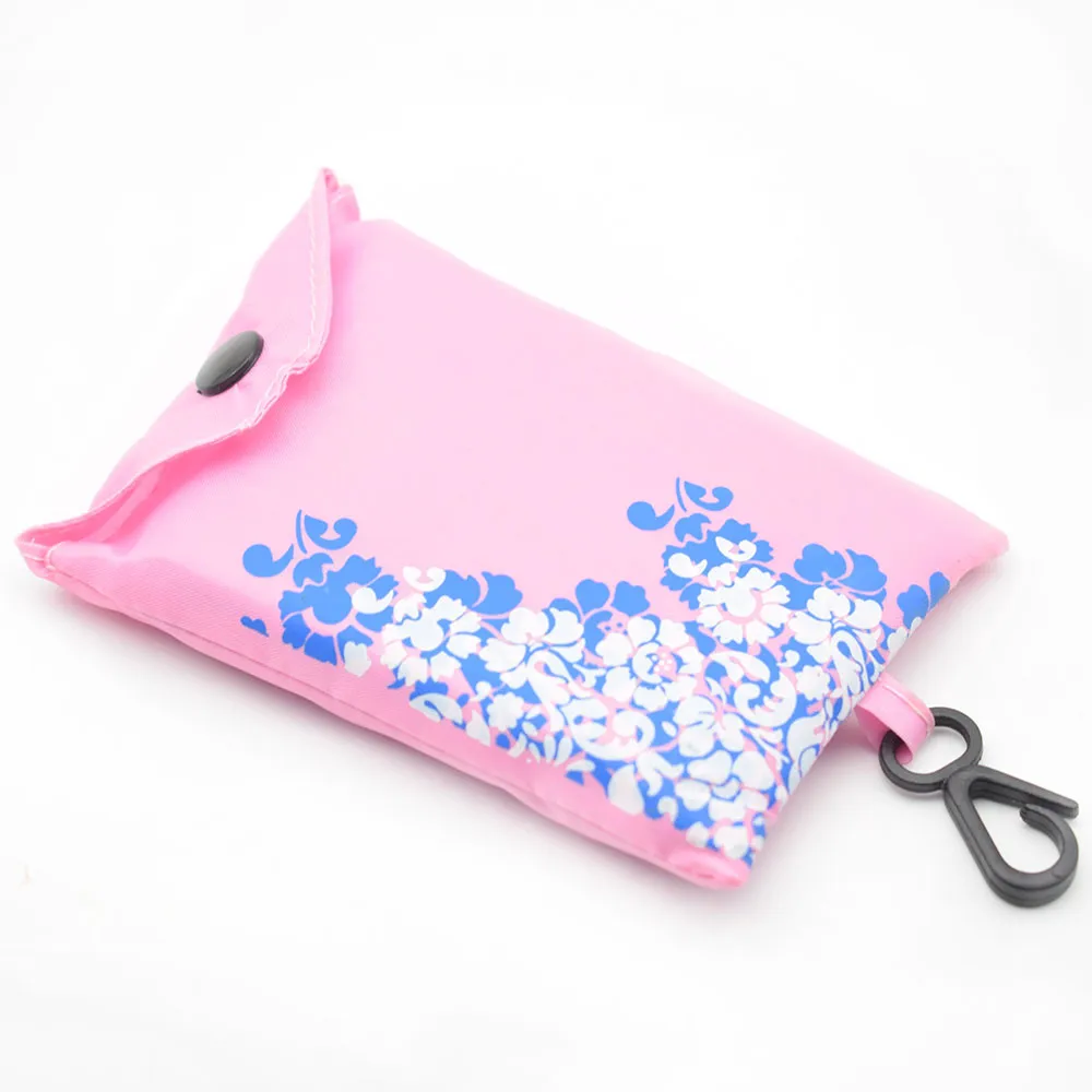 

1PC Blue & White Porcelain Shopping Bags Foldable Tote Eco Reusable Storage Handbag Nylon Home Storage Organization Bag