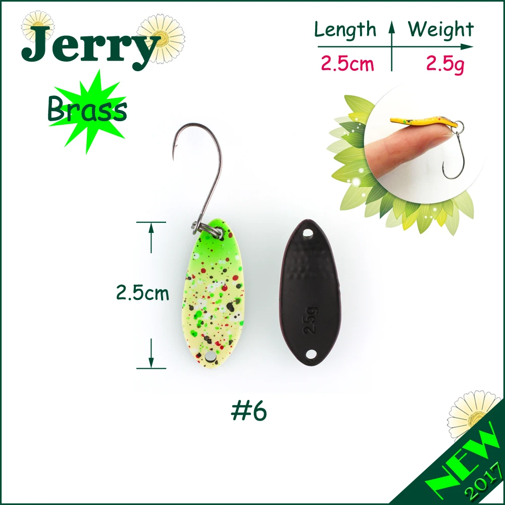 Jerry 1 шт. 2 5 г рыболовные приманки жесткая приманка латунные ложки форельные