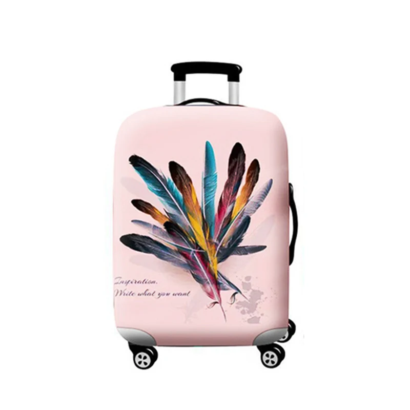 P Luggage cover Толстый эластичный багажный Защитный чехол с картой мира на молнии для 18-32 дюймов, сумка для чемодана, чехлы на колесиках, аксессуары для путешествий - Цвет: P Luggage cover