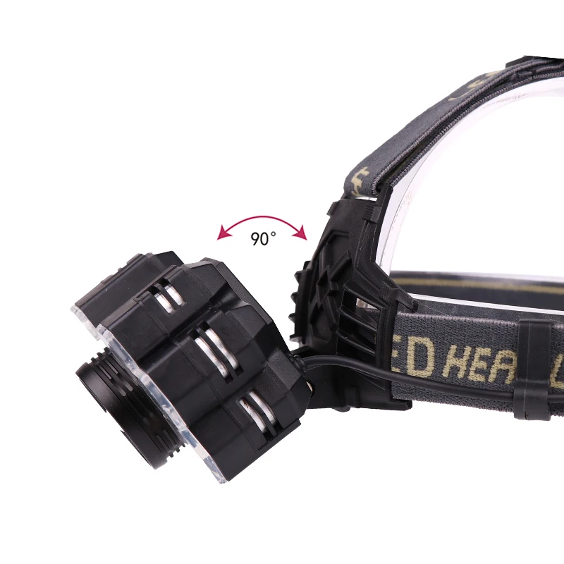 Светодиодный головной светильник налобный фонарь Litwod лампы 4101 7 3 * Xml t6 + 4 Xpe Micro Usb