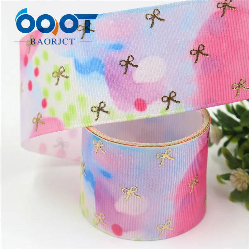 I-19625-1432 OOOT BAORJCT I-19625-1429, 10 ярдов 38 мм лазерный бант напечатанный корсажные ленты, Свадебная вечеринка украшения DIY материалы ручной работы - Цвет: I-19625-1432