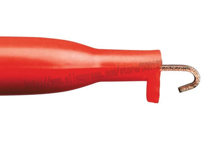 Силиконовые щупы (30 см) с пружинными крючками и вилками типа банан (1 пара красные +
