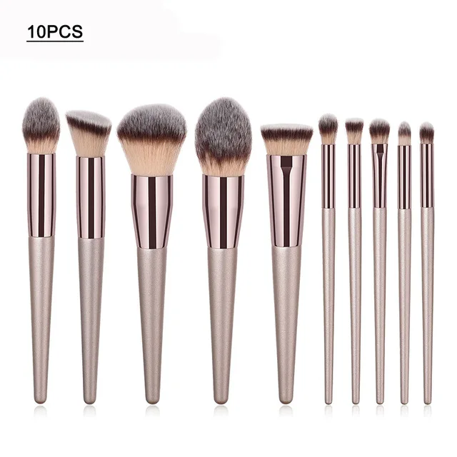 4-10 шт кисти для макияжа набор порошок Базовая кисть для теней Make Up нейлон Кисти косметические щеточки с синтетической щетиной
