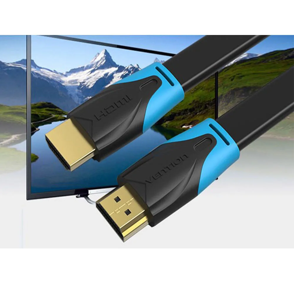 vention hdmi to hdmi cable flat hdmi2 0 cable male to male 4k2k 18gbps supports ethernet 3d 4k video for hdtv ps34 1m2m3m10m free global shipping