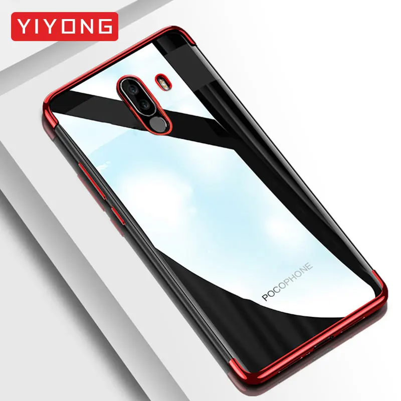 PocoPhone F1 прозрачный чехол YIYONG роскошный ТПУ Тонкий для Xiaomi силиконовый мягкий Xiami