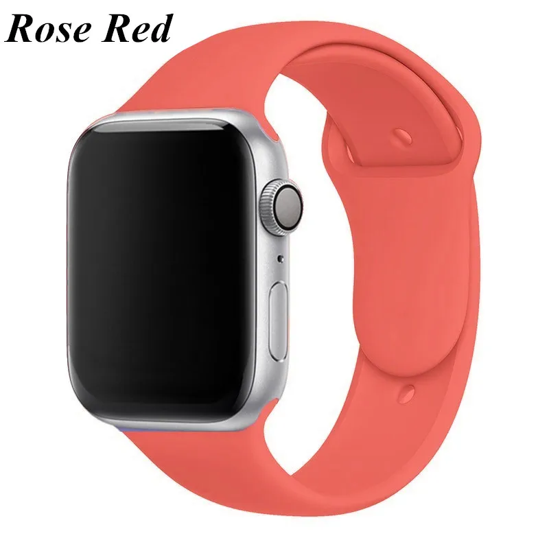 Ремешок для Apple Watch Series 4 3 2 38 мм 42 мм мягкий силиконовый дышащий сменный ремешок для спортивных часов для iwatch 40 мм 44 мм