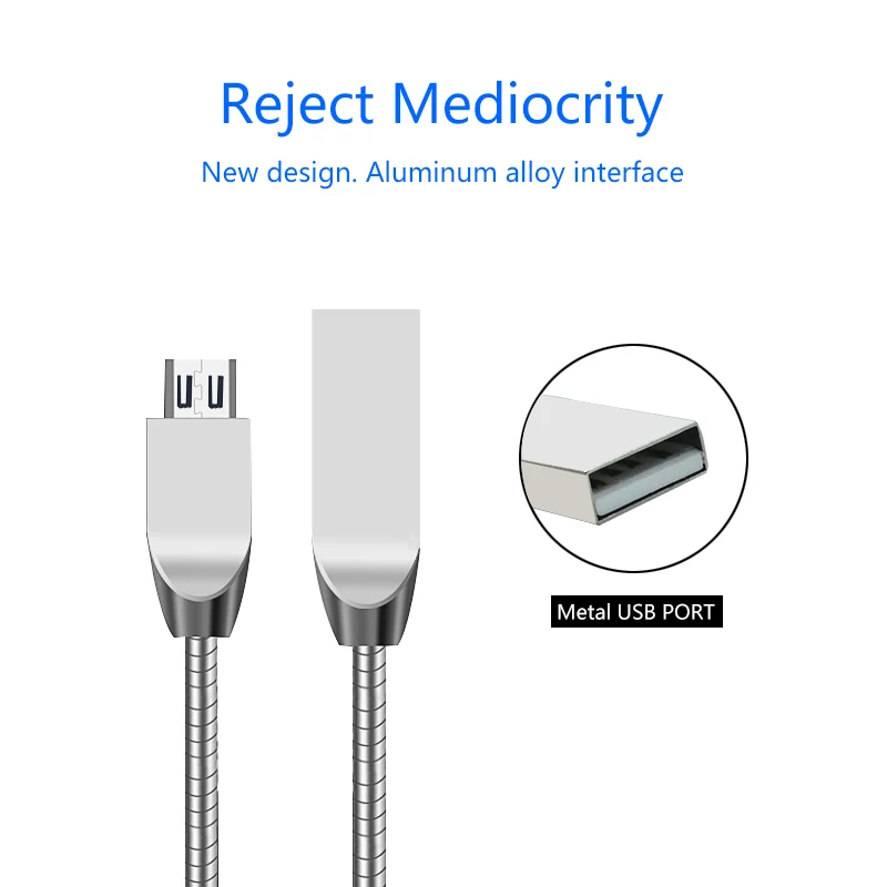PECHAM 2.4A быстрое зарядное устройство Металлический Micro USB кабель для iPhone 6 samsung s6 s5 Meizu мобильный телефон кабель для зарядки данных Micro USB кабель