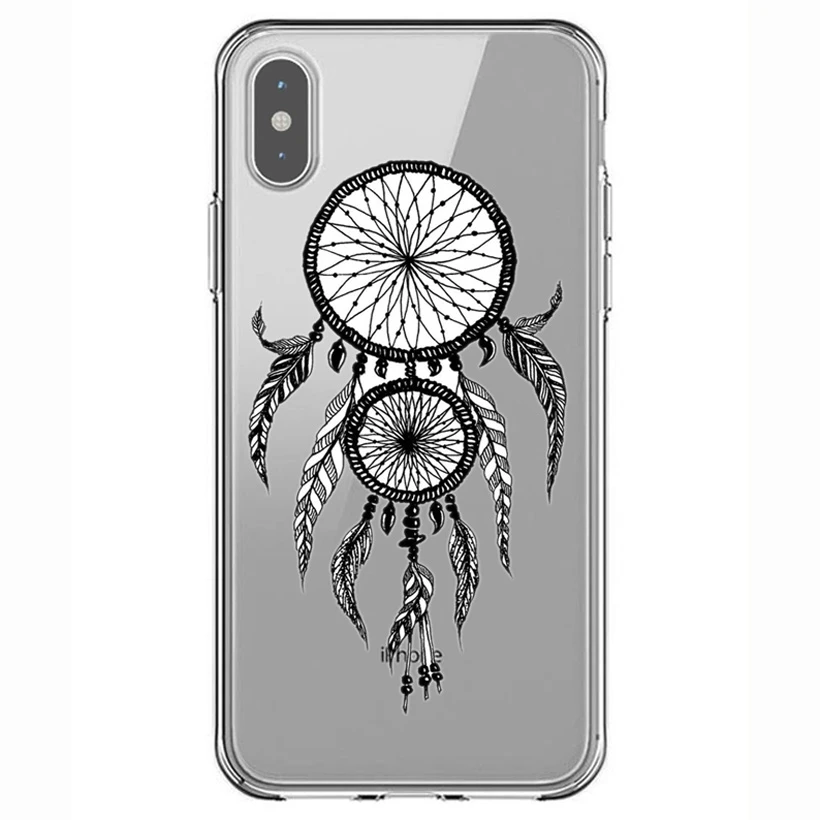 Ретро Мандала Национальный Ветер ТОТЕМ мягкий силиконовый прозрачный ТПУ чехол