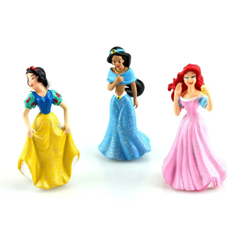 Мультяшные игрушки Disney 6 шт./компл. 8 см Принцесса Белоснежка Ариэль Золушка Белль