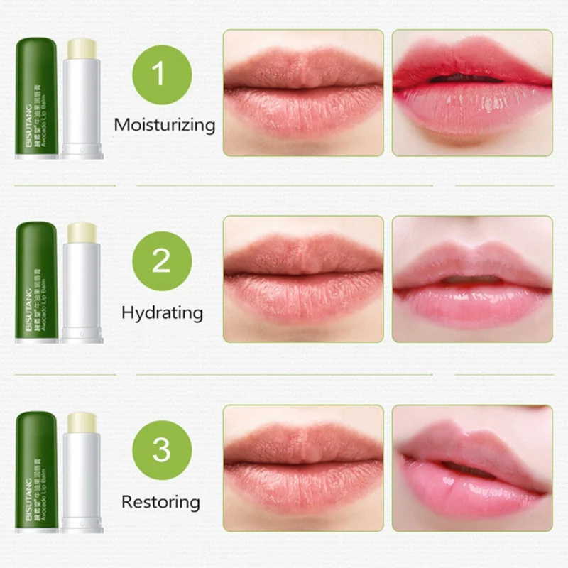 Увлажняющий бальзам для губ Avocado Vera Natural Lipbalm реагирует на температуру цветная