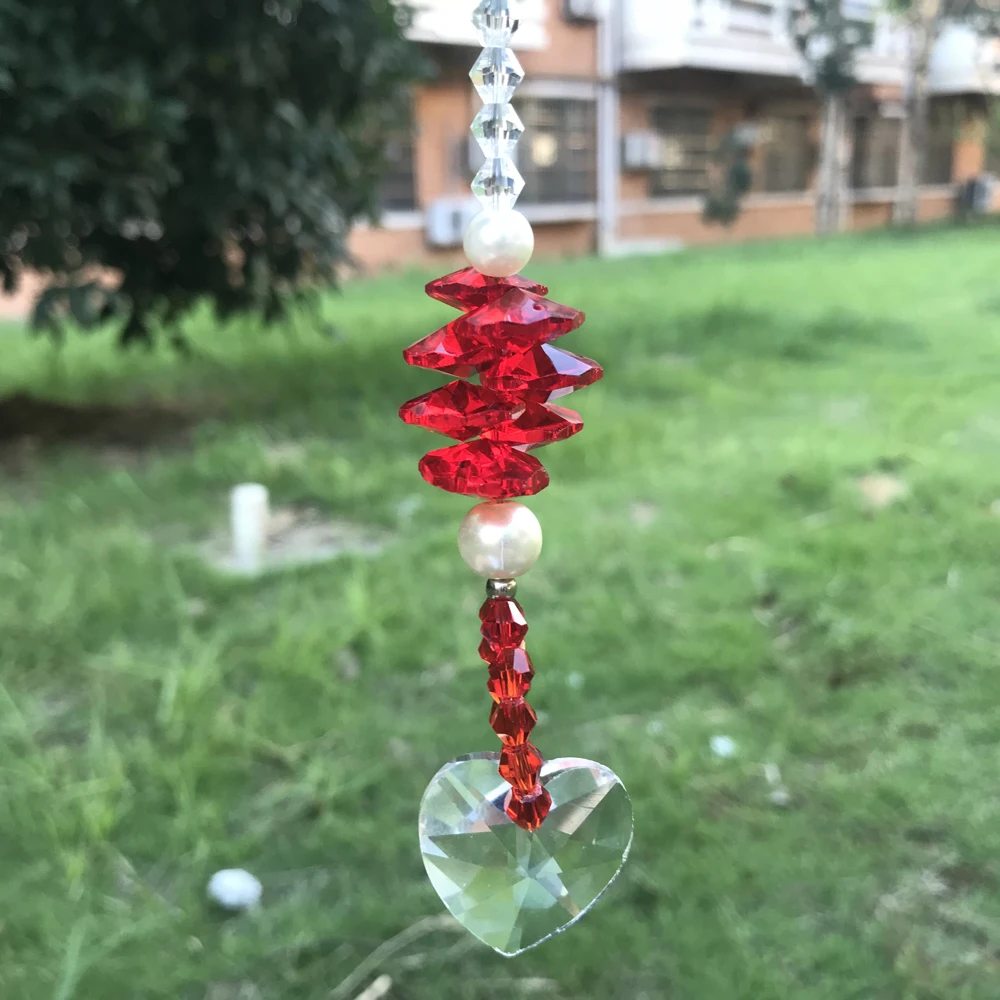 1 шт. Хрустальное стекло Чакра Сердце Suncatcher люстра призматические кристаллы