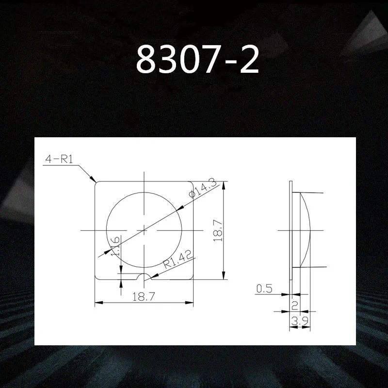 50 шт. 8307-2 купольная форма человеческого тела инфракрасный PIR датчик HDPE