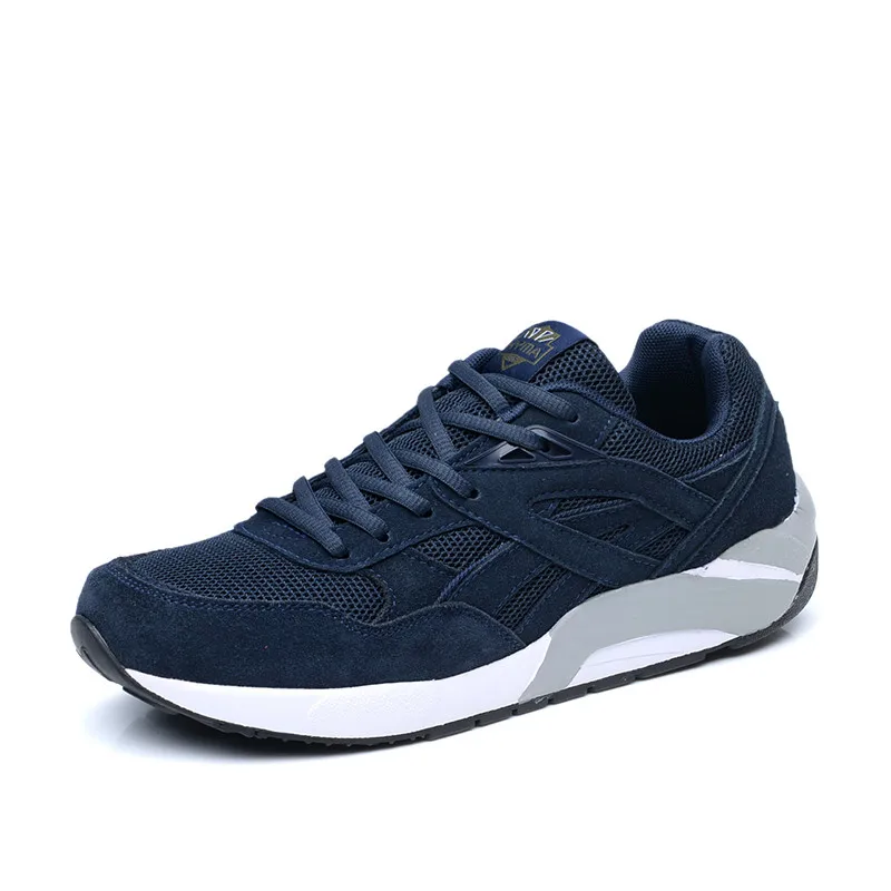 Mens casual comfortable spring fashion mesh and genuine leather sapato masculino social platform outside shoes free shipping | Обувь