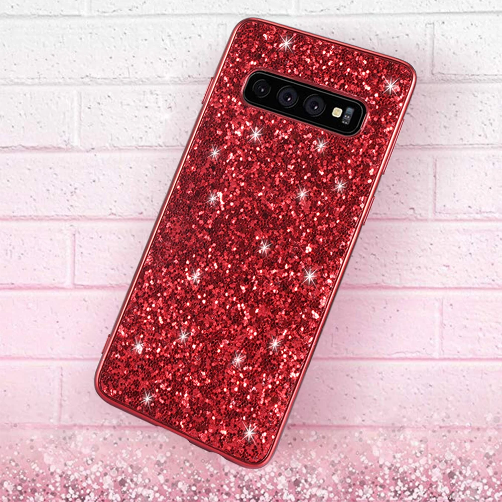 S10 plus блестящий чехол для samsung galaxy s10plus 10 s splus телефона Блестящий защитный бампер |