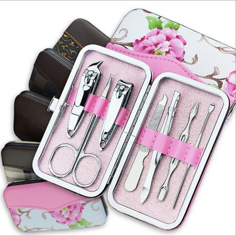 Портативный из нержавеющей стали Дизайн ногтей маникюрный набор Уход за ногтями