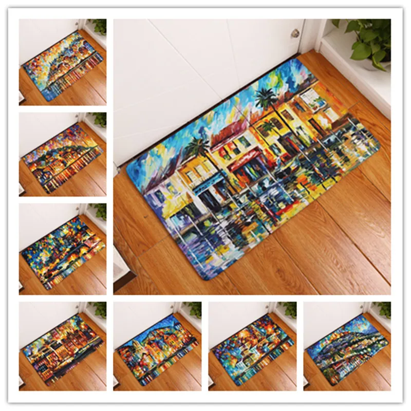 Новинка 2017 ковры с принтом ночного видения Нескользящие кухонные коврики для