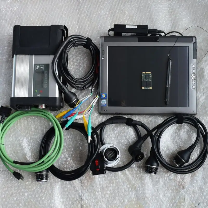 Диагностическое программное обеспечение Mb Star c5 Super Toughbook для автомобилей и грузовиков, 12,2022 Ssd с ноутбуком, планшетным ПК LE1700, сенсорный экран, полный комплект