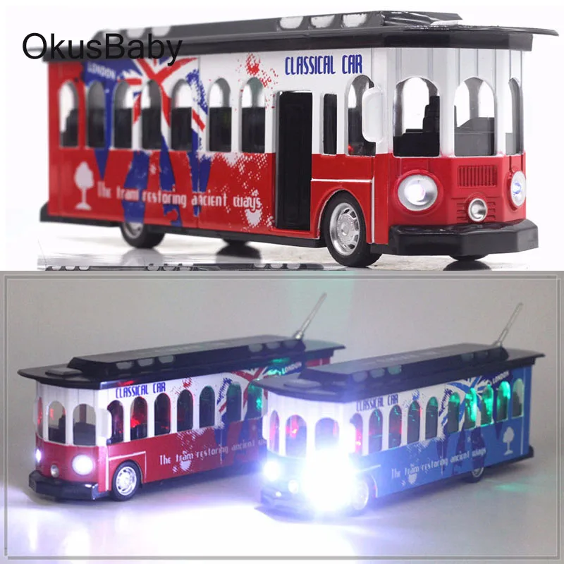 Совершенно новый 20 см сплав трамвайный автобус 1/28 DieCasts металлический