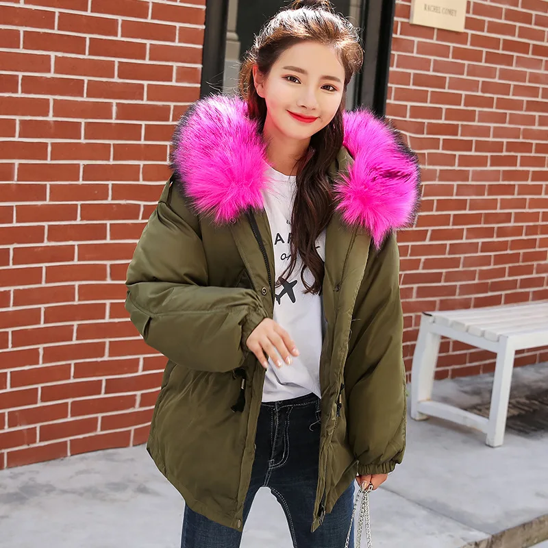 

Rushed Real Polyester Long 2019 Swallowtail Chic Winter Korean Cotton-padded Jacket Waist Heavy Seta Lead Clothes Loose Coat