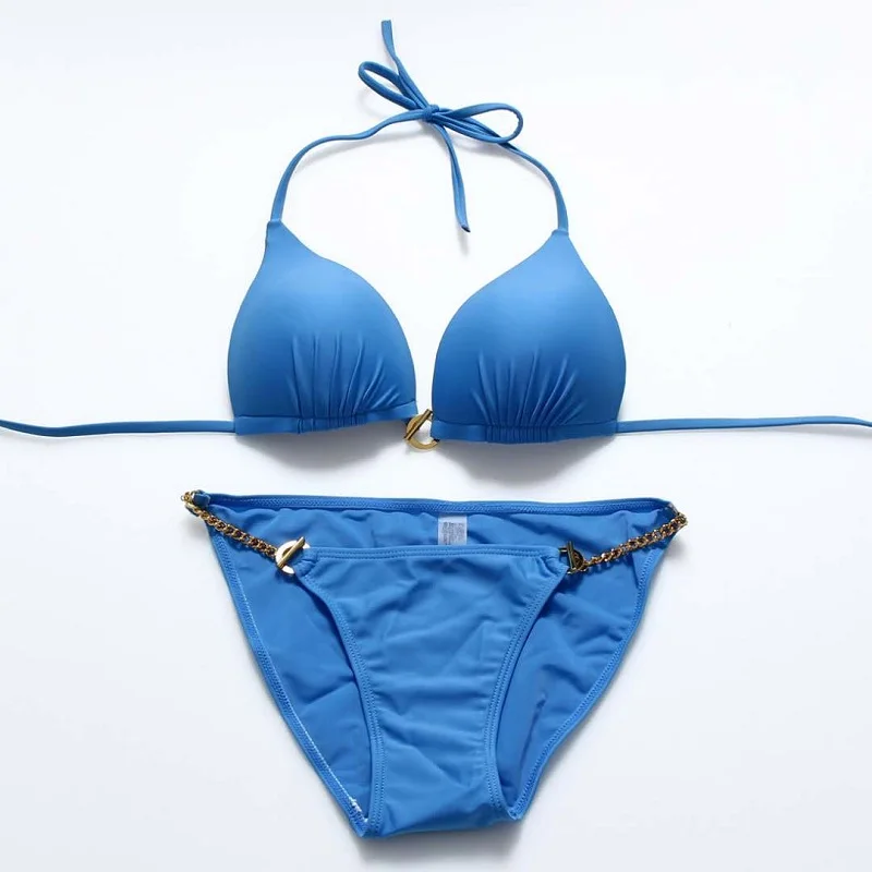 Сексуальный эластичный раздельный купальный костюм с Разноцветными полосками