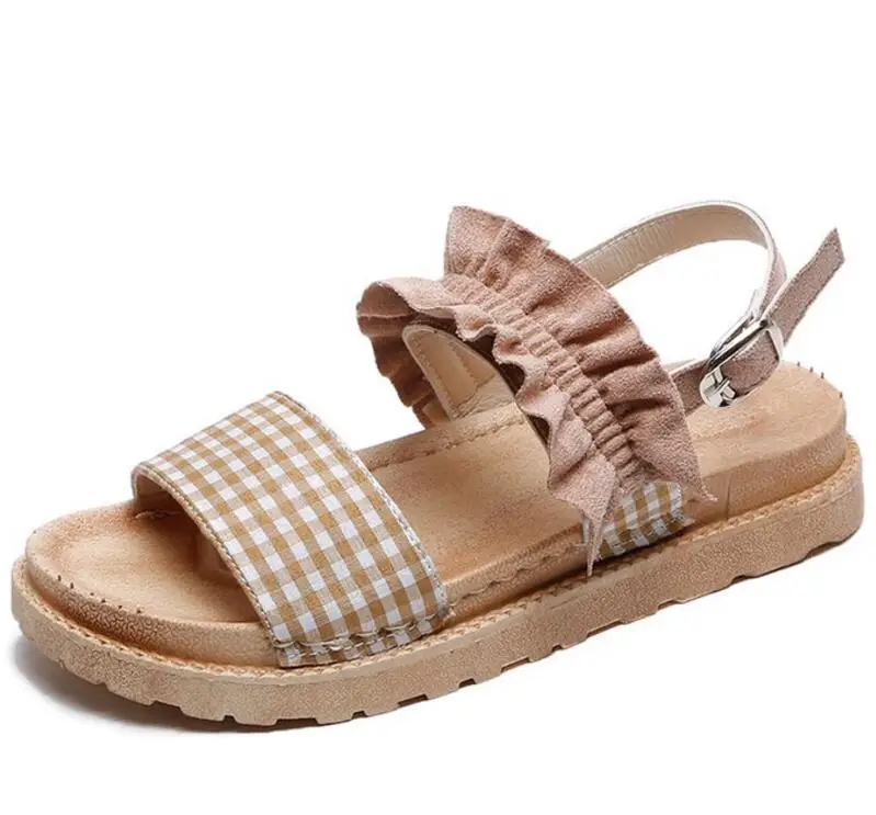 Sandalias mujer женские летние пляжные сандалии Красивая Тканевая обувь с открытым