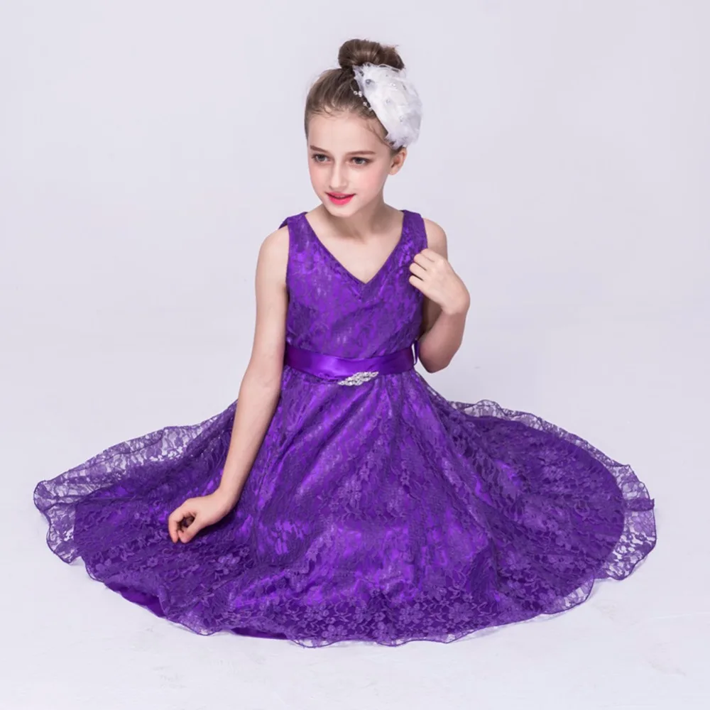 2017 Летнее платье для девочек Свадебная вечеринка принцессы Детская одежда без