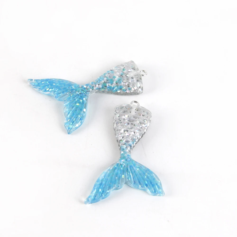 David accessories 32*45 мм в виде рыбьей чешуи; рыбий хвост акриловый 3d Смола поделки подвеска ручной работы для украшения, 25Yc3404