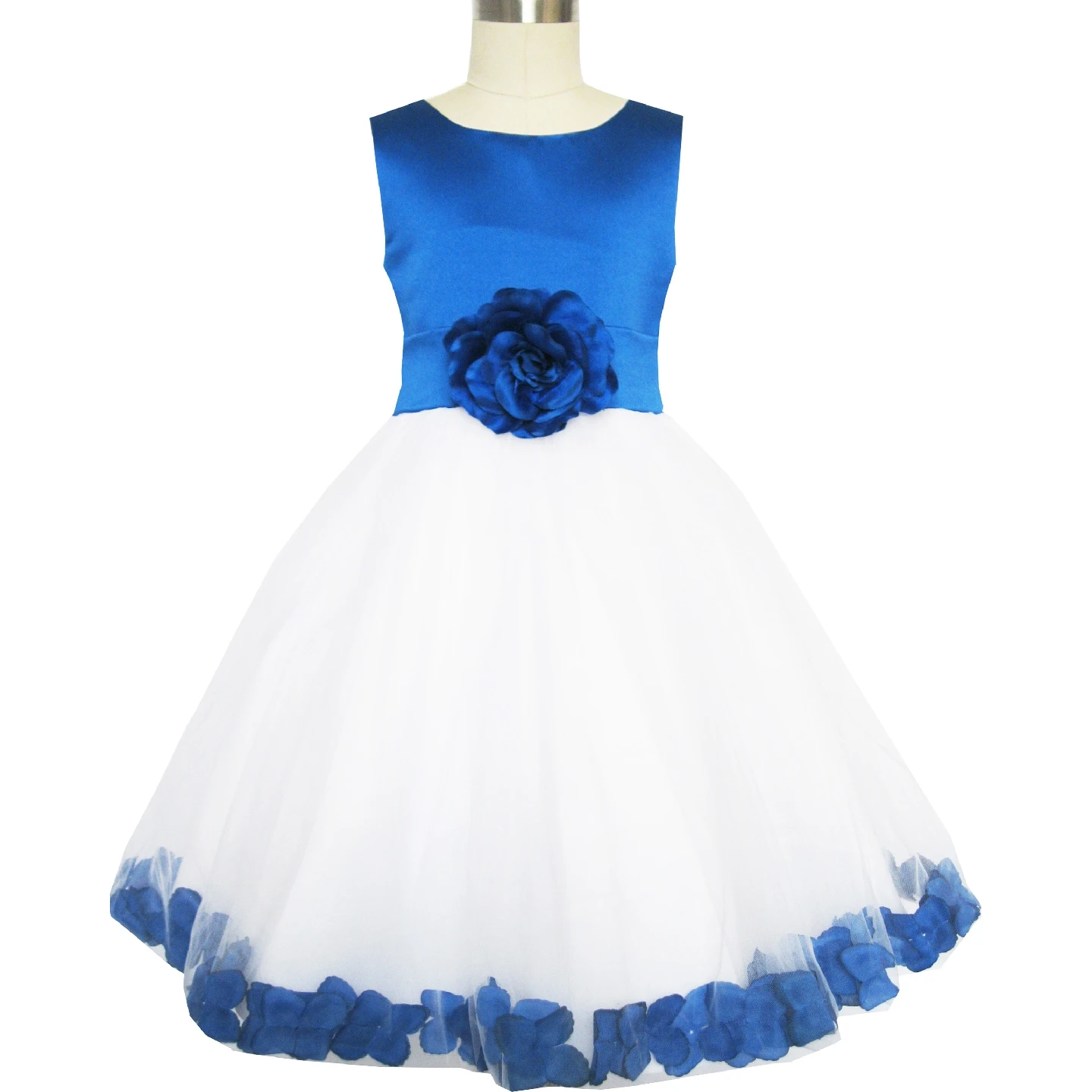 

Girls Dress Blue Flower Tulle Wedding Pageant Bridesmaid Kids Clothes 2020 Summer Princess Party Dresses Girl Clothes Sundress