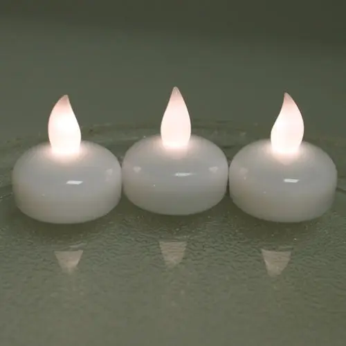 100 шт. плавающие беспламенные светодиодные Чайные свечи на батарейках