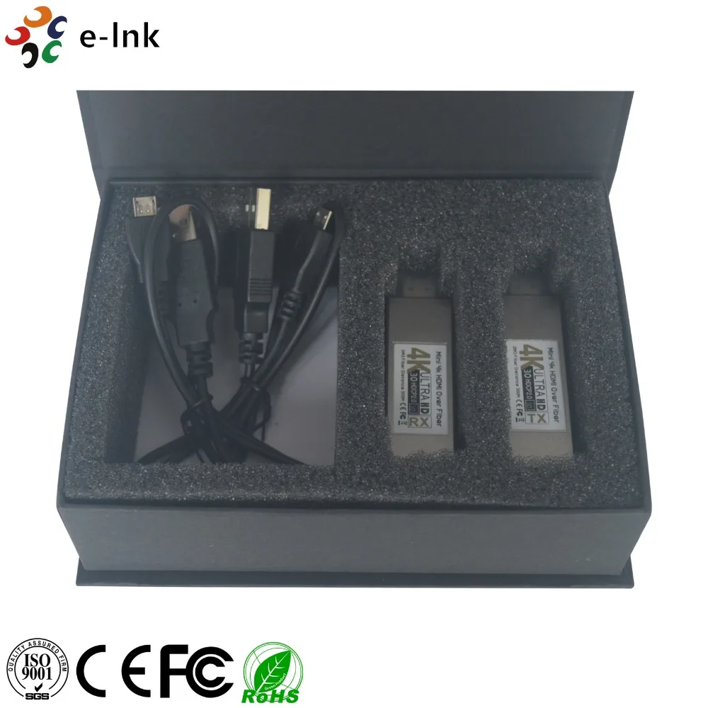 4K Mini 300m HDMI по оптоволоконному конвертеру без задержки потери оптический волоконный удлинитель передатчик HDMI 1.4a по OM3 многомодовый кабель