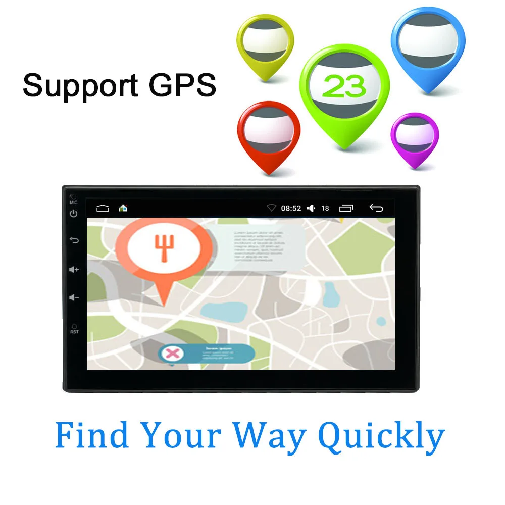 Универсальный Android 6 0 Зеркало Ссылка Автомобильный мультимедийный плеер gps Bluetooth