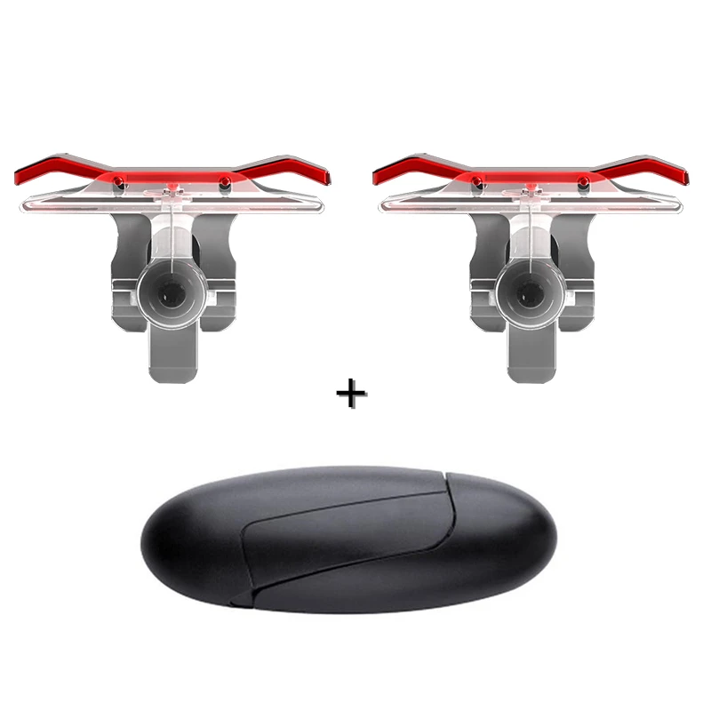 gamepad and Button Игровой курок для мобильного телефона PUBG, кнопка огня, геймпад, игровой джойстик, Aim Key Shooter, игровой коврик, подставка - Цвет: gamepad and Button