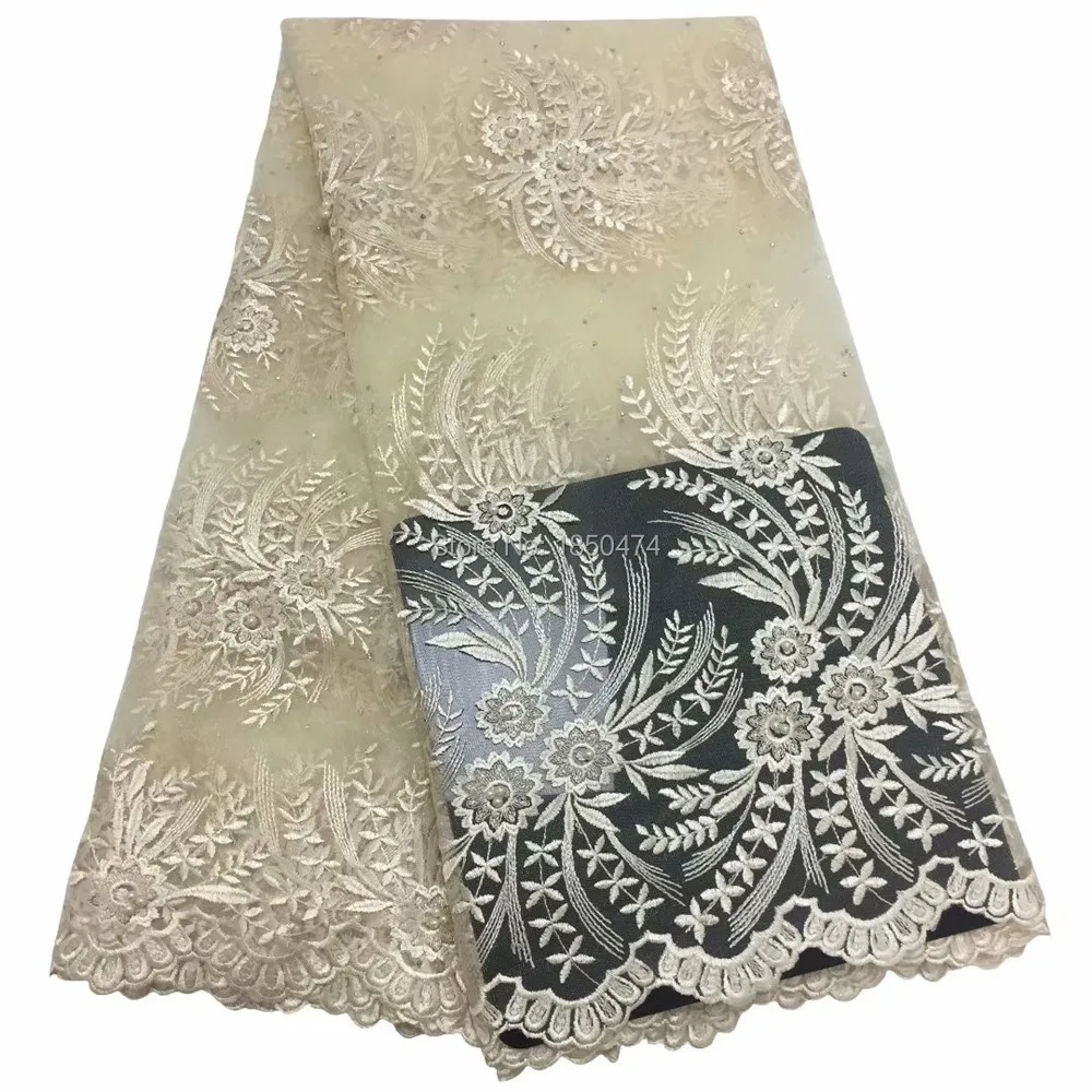 Cheap Green French Laces beads stones Fabrics High Quality Tulle African Fabric For Wedding Nigerian Lace Material | Дом и сад