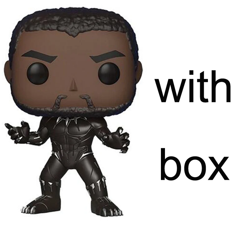 with retail box Мстители Marvel: Бесконечная война танос Железный человек Человек-паук Тор Капитан Американский Веном Халк Черная пантера фигурка виниловая модель игрушки - Цвет: with retail box