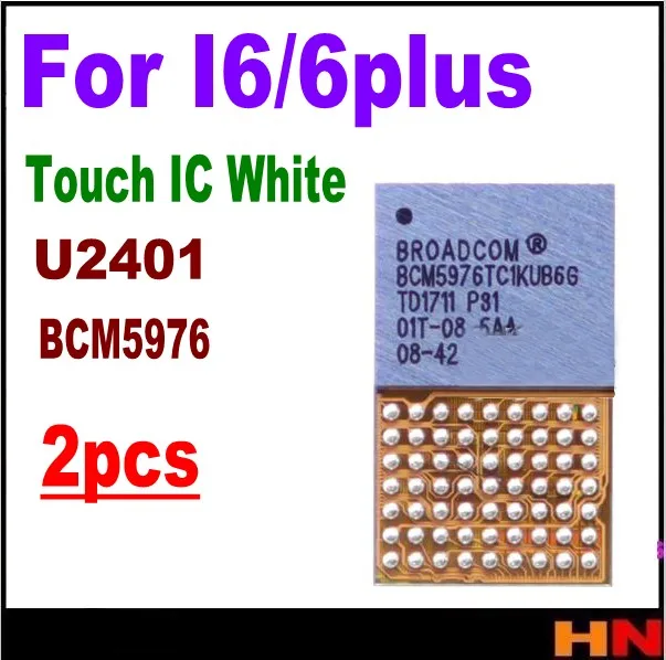 Контроллер сенсорного экрана для Iphone 6 + 6plus U2401 Драйвер IC чипа BCM5976 BCM5976C1KUB6G белый