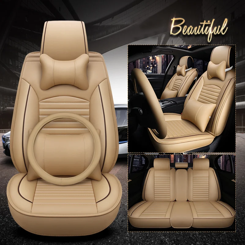 

WLMWL Universal Leather Car seat cover for Hyundai all models elantra terracan accent azera lantra tucson iX25 i30 iX35