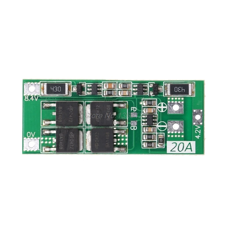 2S 20A 7 4 V 8 литий ионный аккумулятор 18650 зарядное устройство PCB плата защиты BMS AUG_18
