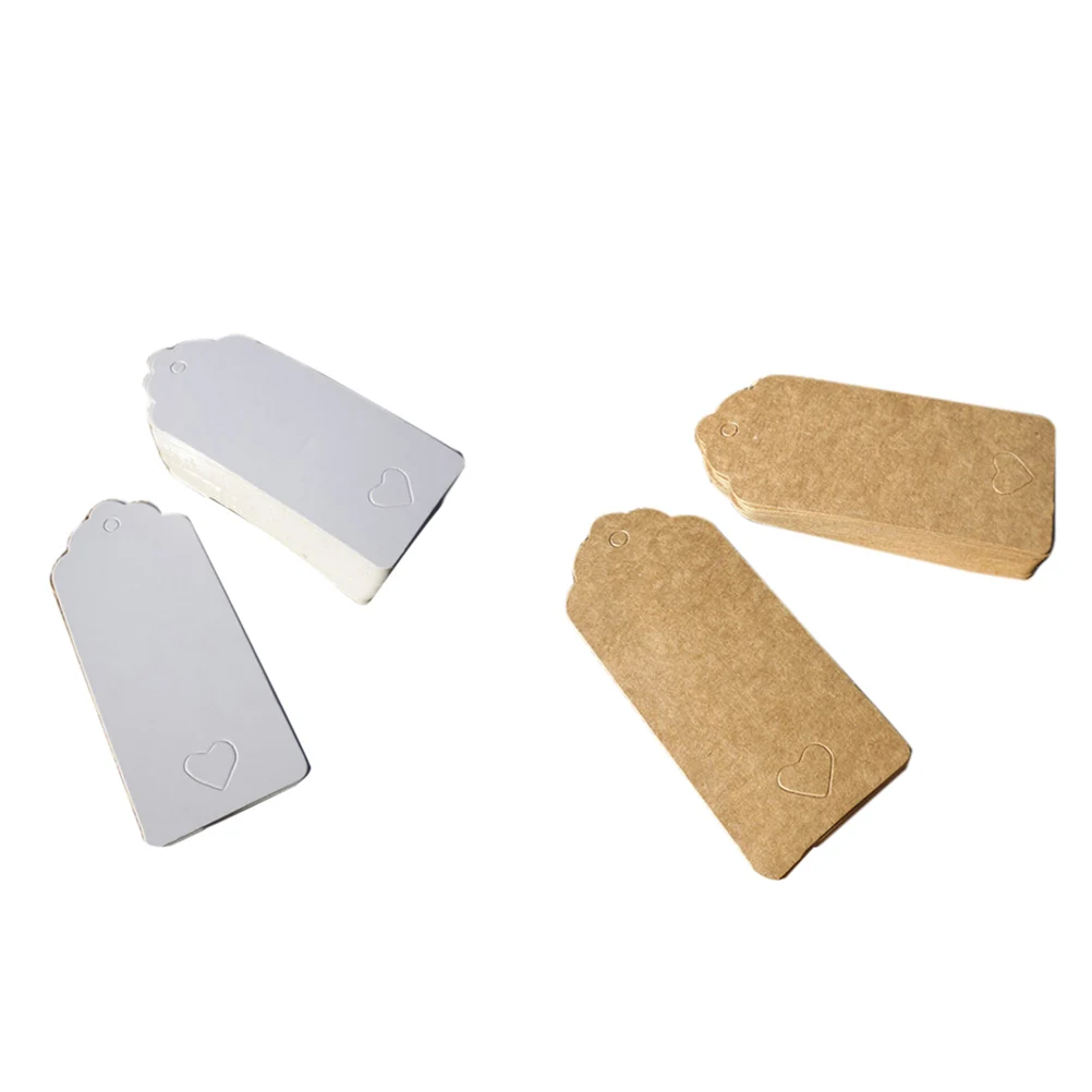 Именные этикетки из крафтовой бумаги бумажные бирки 9x4 см коричневые белые