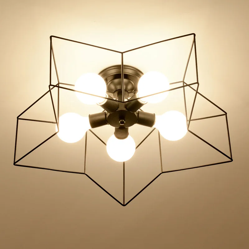 Минималистичные креативные индивидуальные железные потолочные лампы винтажные