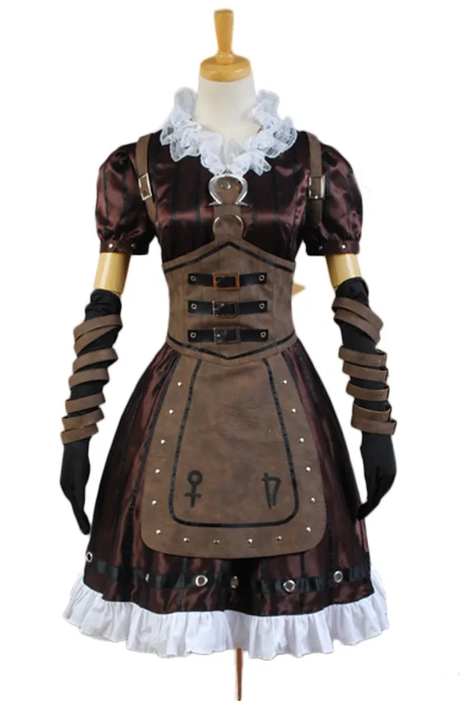 Alice Madness Returns Алиса поток Косплэй костюм, полный набор костюм