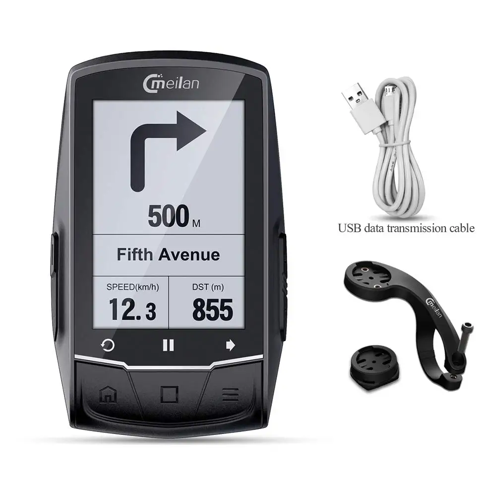 Meilan gps навигация велосипед компьютер M1 Велоспорт Bluetooth спидометр (SETB с монитором