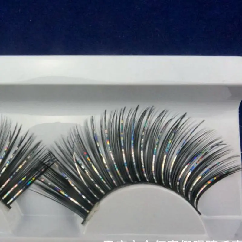 Черно-серебряные густые ресницы 100% чистые хлопковые подставки ручной работы