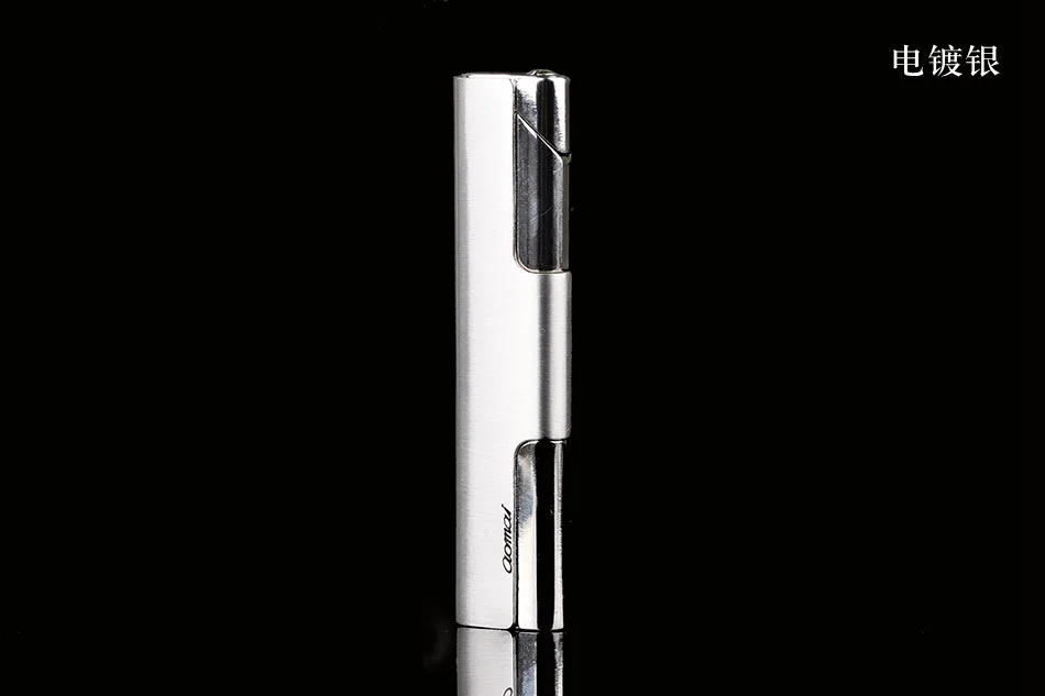 Компактная трубчатая зажигалка факельная турбо ветрозащитная металлическая для