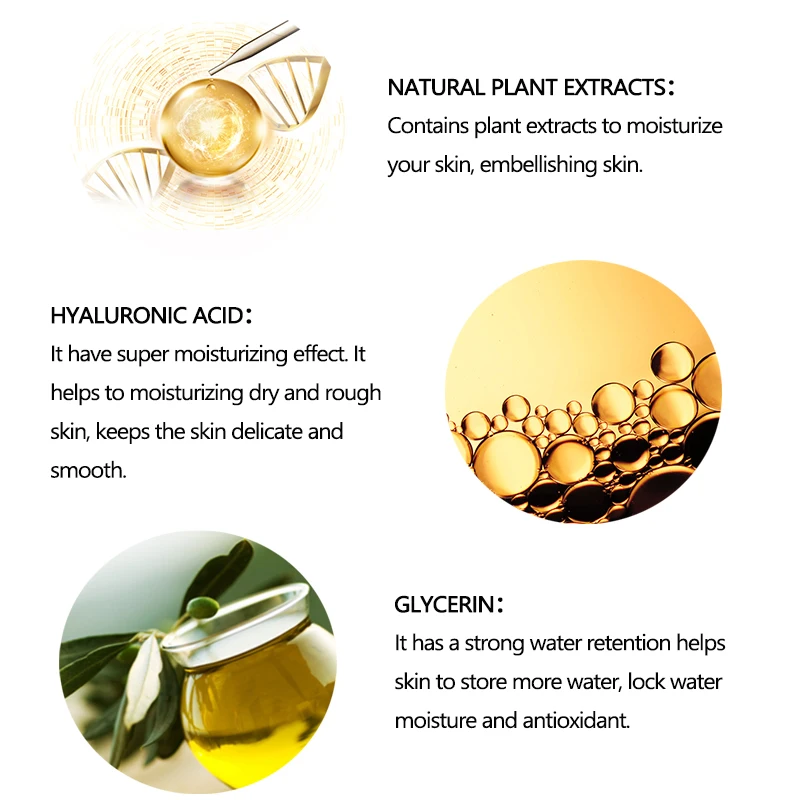 MIXDAIR Гиалуроновая кислота против морщин 24K Gold Serum Anti-Aging Увлажняющий крем Essence Уход за кожей Отбеливание ярче